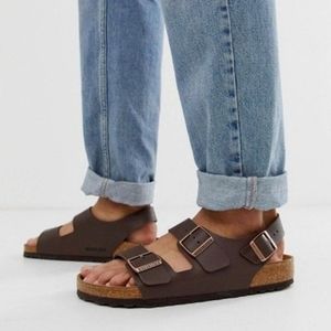 BIRKENSTOCK Milano Brown Leather Women's Sandals